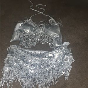 Two piece Tassel Fringe sequin set
